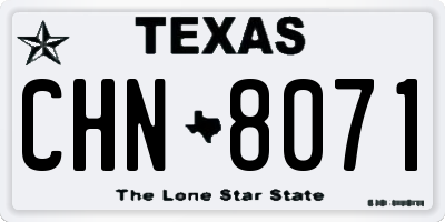 TX license plate CHN8071