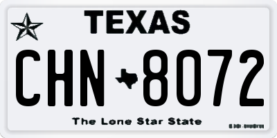 TX license plate CHN8072