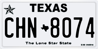 TX license plate CHN8074