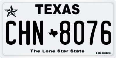 TX license plate CHN8076