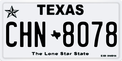 TX license plate CHN8078