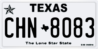 TX license plate CHN8083