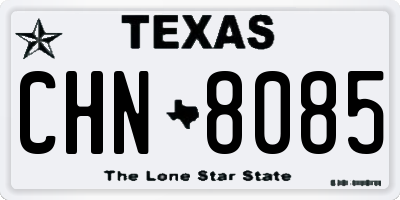 TX license plate CHN8085