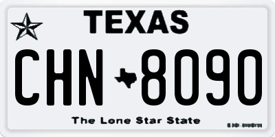 TX license plate CHN8090