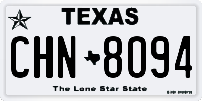 TX license plate CHN8094
