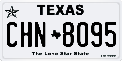 TX license plate CHN8095