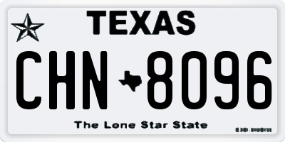 TX license plate CHN8096