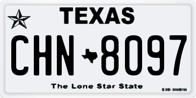 TX license plate CHN8097
