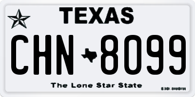 TX license plate CHN8099