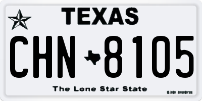 TX license plate CHN8105