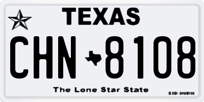 TX license plate CHN8108