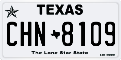 TX license plate CHN8109