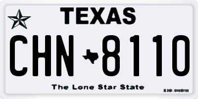 TX license plate CHN8110