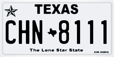 TX license plate CHN8111