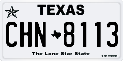 TX license plate CHN8113
