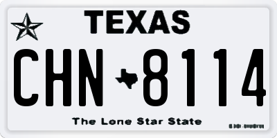TX license plate CHN8114