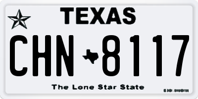 TX license plate CHN8117