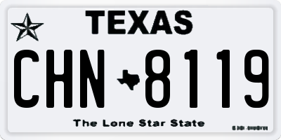 TX license plate CHN8119