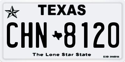 TX license plate CHN8120