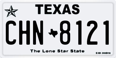 TX license plate CHN8121