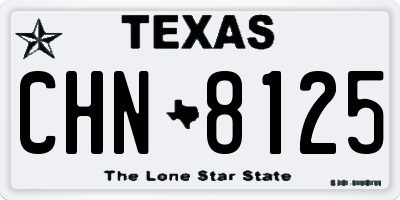 TX license plate CHN8125