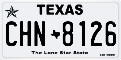 TX license plate CHN8126