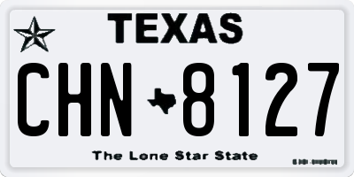 TX license plate CHN8127