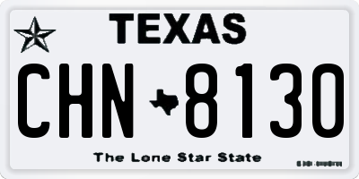 TX license plate CHN8130