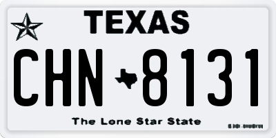 TX license plate CHN8131