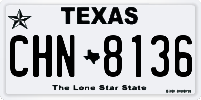 TX license plate CHN8136