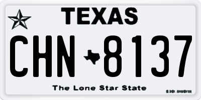 TX license plate CHN8137
