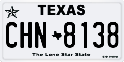 TX license plate CHN8138