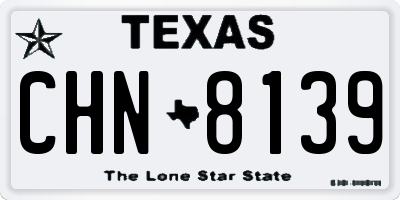 TX license plate CHN8139