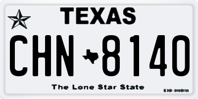 TX license plate CHN8140