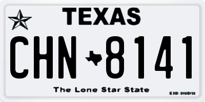 TX license plate CHN8141