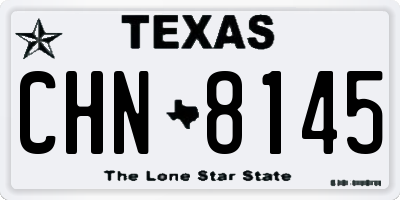 TX license plate CHN8145