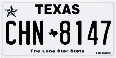 TX license plate CHN8147