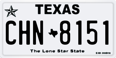 TX license plate CHN8151