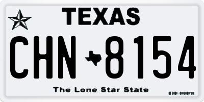 TX license plate CHN8154