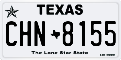 TX license plate CHN8155