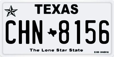 TX license plate CHN8156