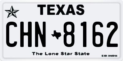 TX license plate CHN8162