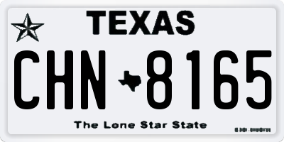 TX license plate CHN8165
