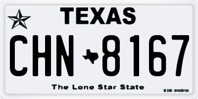 TX license plate CHN8167