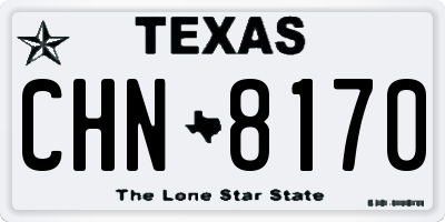 TX license plate CHN8170
