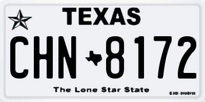 TX license plate CHN8172