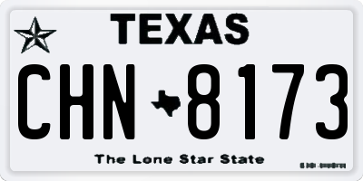 TX license plate CHN8173