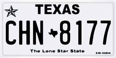 TX license plate CHN8177