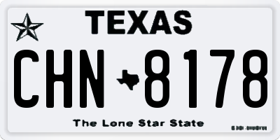 TX license plate CHN8178