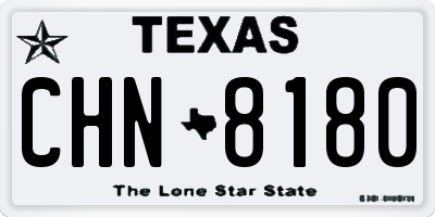 TX license plate CHN8180